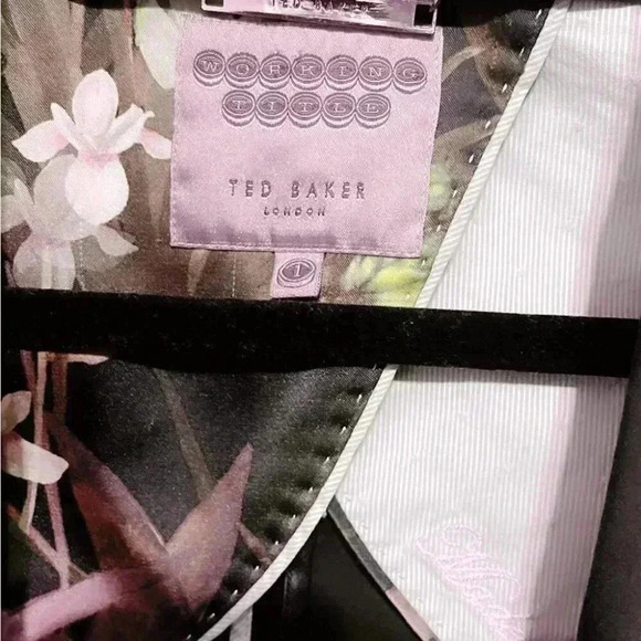 Ted Baker classic trendy stylish one button black Long sleeve casual blazer 1 - Picture 2 of 6